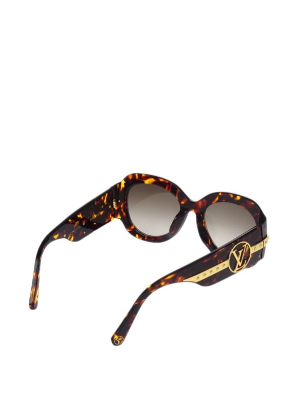 Louis Vuitton Pre-Owned 2019 zonnebril met rond montuur - Bruin