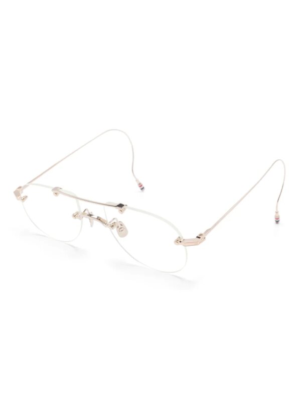 Thom Browne Eyewear Zonnebril met piloten montuur - Goud