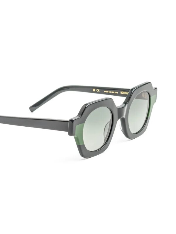 Kaleos Northcutt zonnebril met geometrisch montuur - Groen