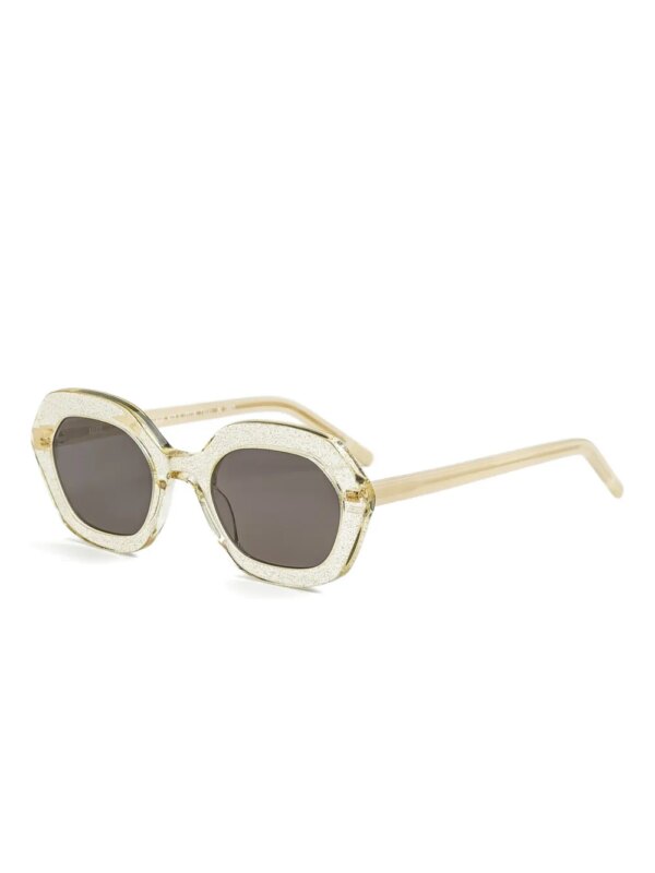Kaleos Parr zonnebril met geometrisch montuur - Beige