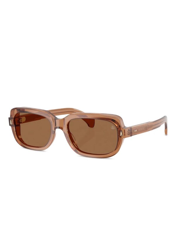 Moncler Eyewear Suntrap zonnebril met rechthoekig montuur - Oranje