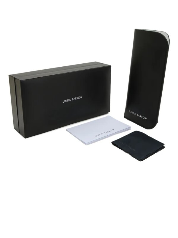 Linda Farrow Taylor zonnebril met randloos rechthoekig montuur - Zwart