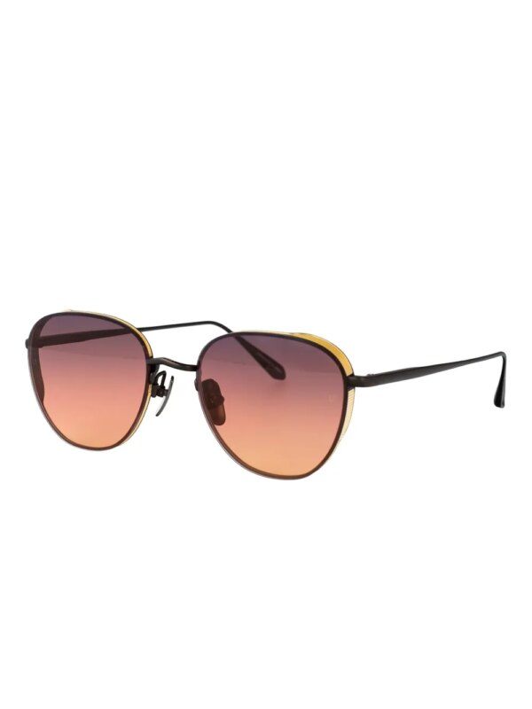 Linda Farrow Hardy titanium zonnebril - Bruin