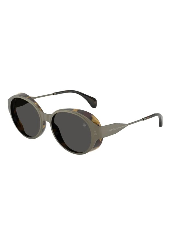 Moncler Eyewear Zonnebril met rond montuur - Groen