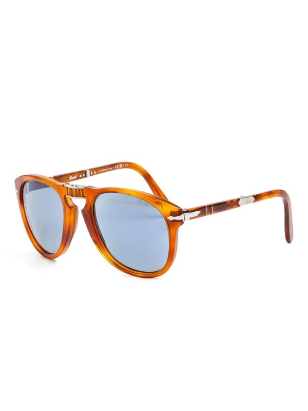 Persol Zonnebril met rond montuur - Bruin