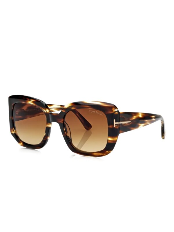 TOM FORD Eyewear Carla zonnebril met vierkant montuur - Bruin