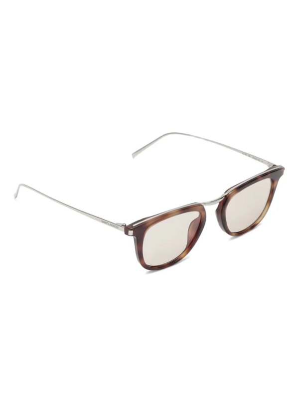 Saint Laurent Eyewear Zonnebril met schildpadschild-design - Bruin