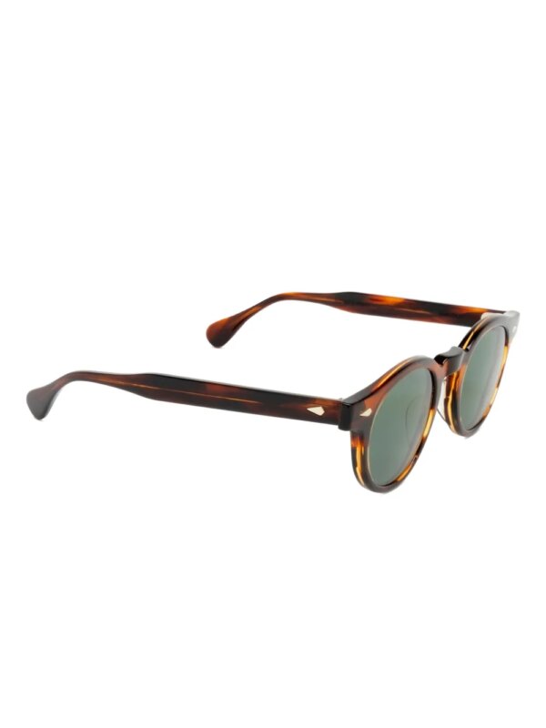 JULIUS TART OPTICAL Harold zonnebril met rond montuur - Bruin