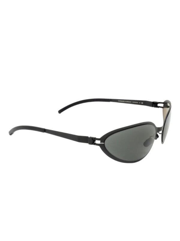 Mykita Bear Metal zonnebril met ovalen montuur - Zwart