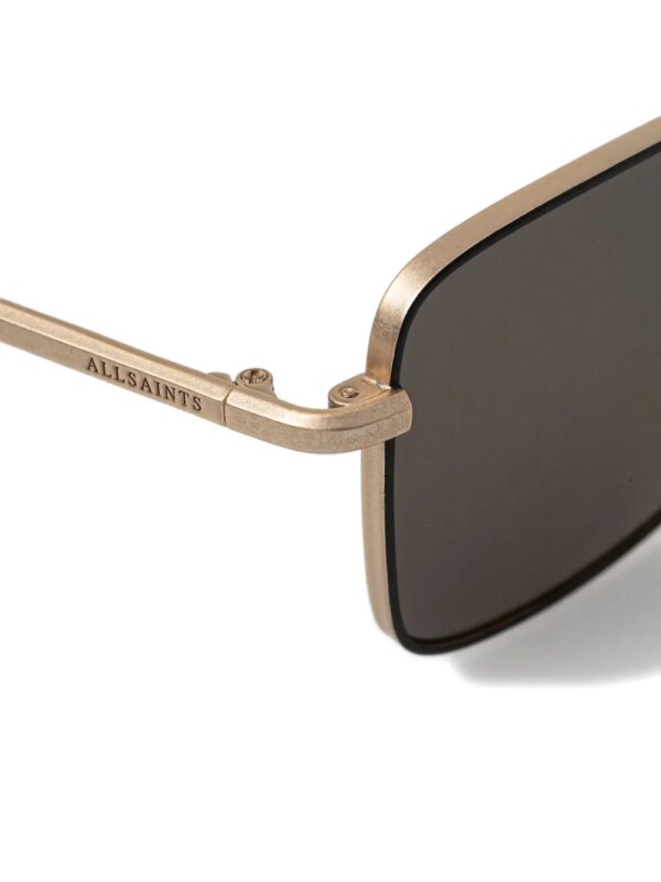 AllSaints Zonnebril met vierkant montuur - Goud