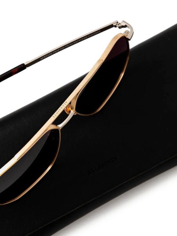 AllSaints Dune Navigator zonnebril met piloten montuur - Goud