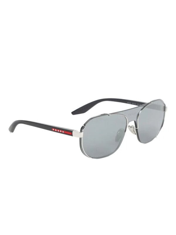 Prada Linea Rossa Zonnebril met piloten montuur - Zwart
