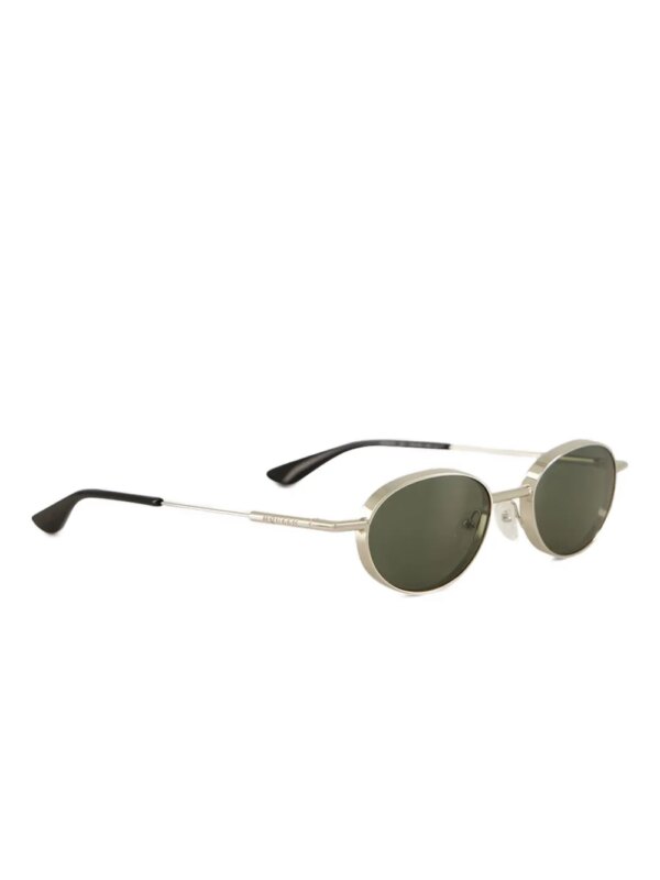 Alexander McQueen Eyewear Zonnebril met ovalen montuur - Zilver
