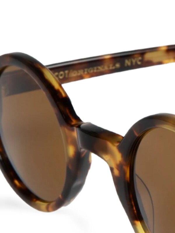 Moscot Zonnebril met rond montuur - Bruin