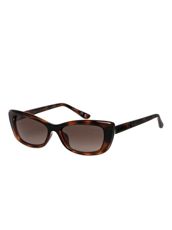 GUESS EYEWEAR Zonnebril met schildpadschild-design en logodetail - Bruin