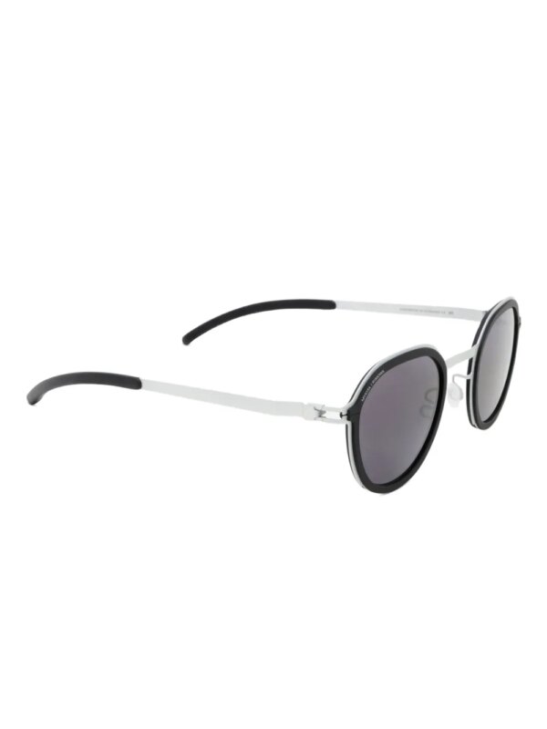 Mykita MR001 zonnebril met metalen rond montuur - Zilver