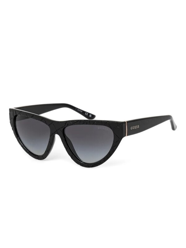 GUESS EYEWEAR Zonnebril met cat-eye montuur en gebarsten patroon - Zwart