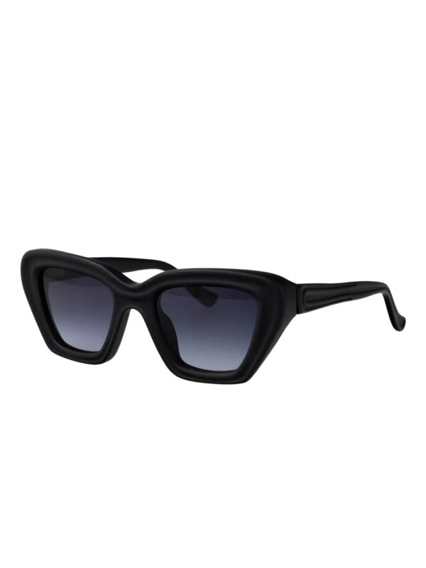 Yohji Yamamoto Zonnebril met cat-eye montuur - Zwart