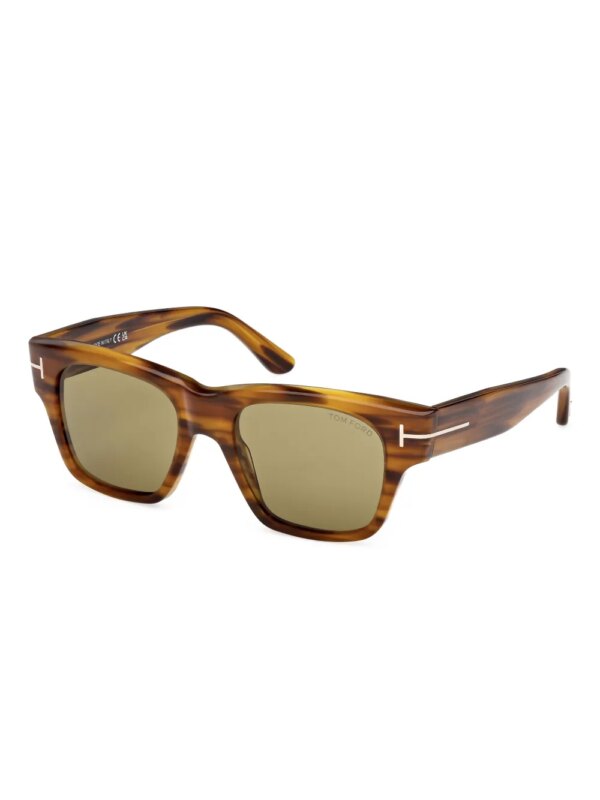 TOM FORD Eyewear Zonnebril met vierkant montuur - Bruin