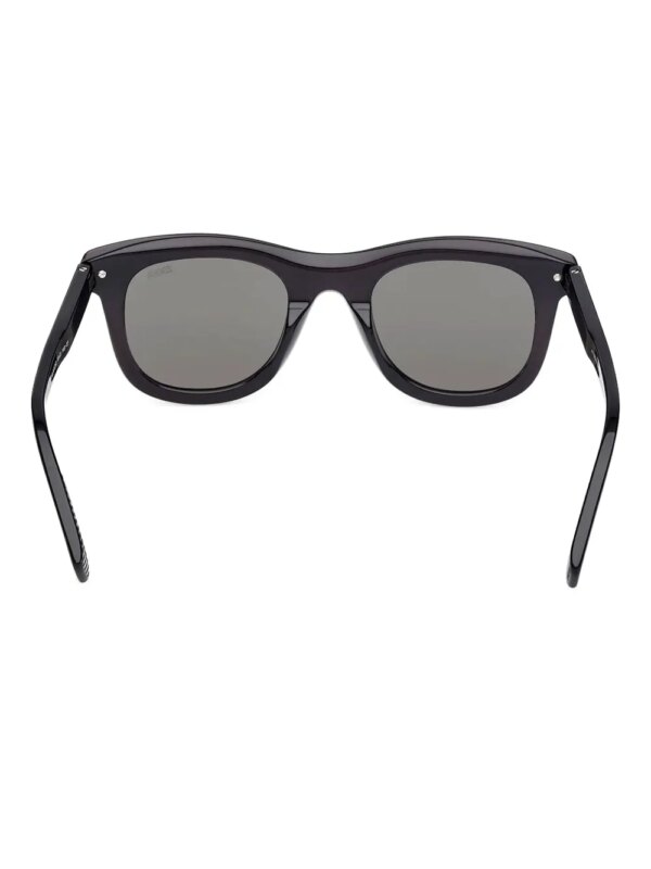 Zegna Zonnebril met rond montuur - Zwart