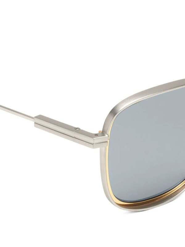 Zegna Zonnebril met vierkant montuur - Zilver