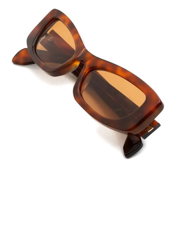 Marni Eyewear Zonnebril met rechthoekig montuur - Bruin