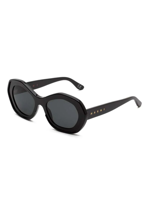 Marni Eyewear Zonnebril met geometrisch montuur - Zwart