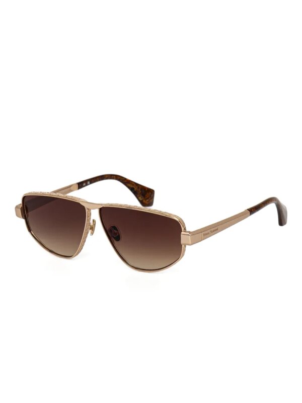Vivienne Westwood Zonnebril met geometrisch montuur - Goud