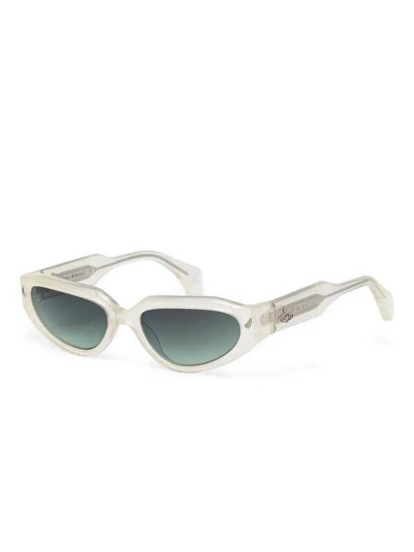 Vivienne Westwood Zonnebril met cat-eye montuur en Orb-logo - Beige