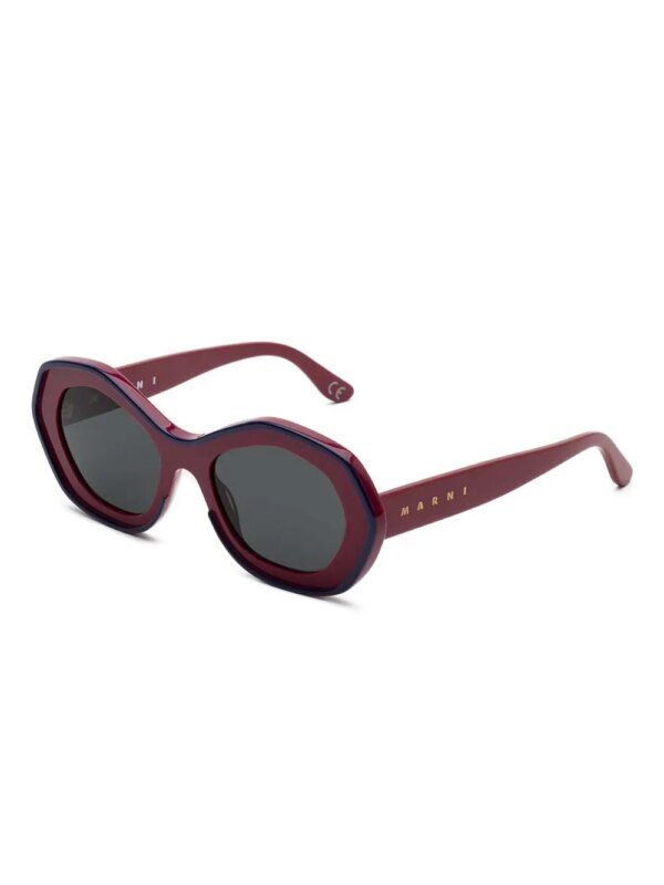 Marni Eyewear Zonnebril met geometrisch montuur - Rood