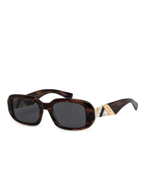 MISSONI EYEWEAR Zonnebril met rechthoekig montuur en schildpadschild-effect - Bruin