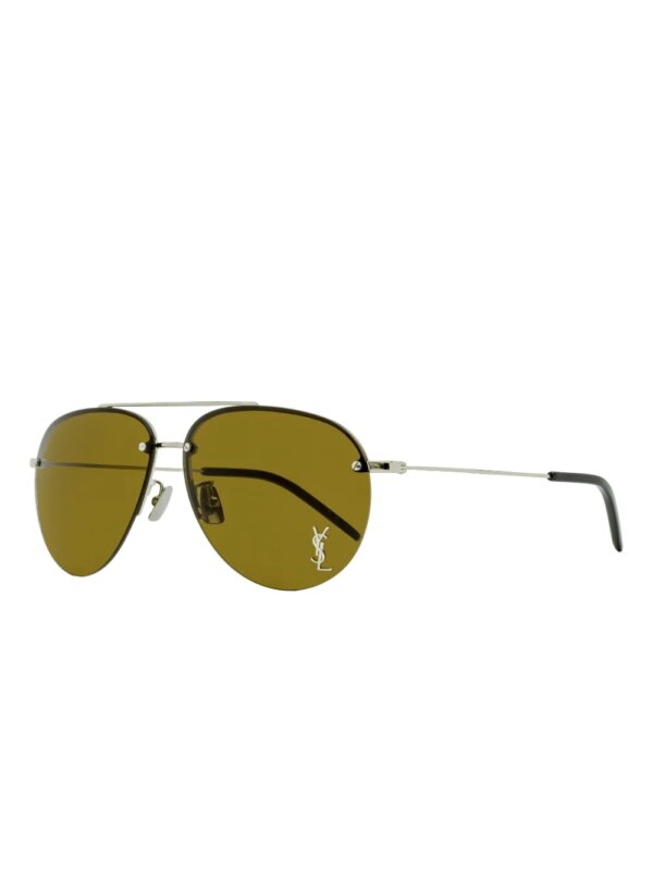 Saint Laurent Eyewear 11/F M Classic zonnebril met piloten montuur - Zilver
