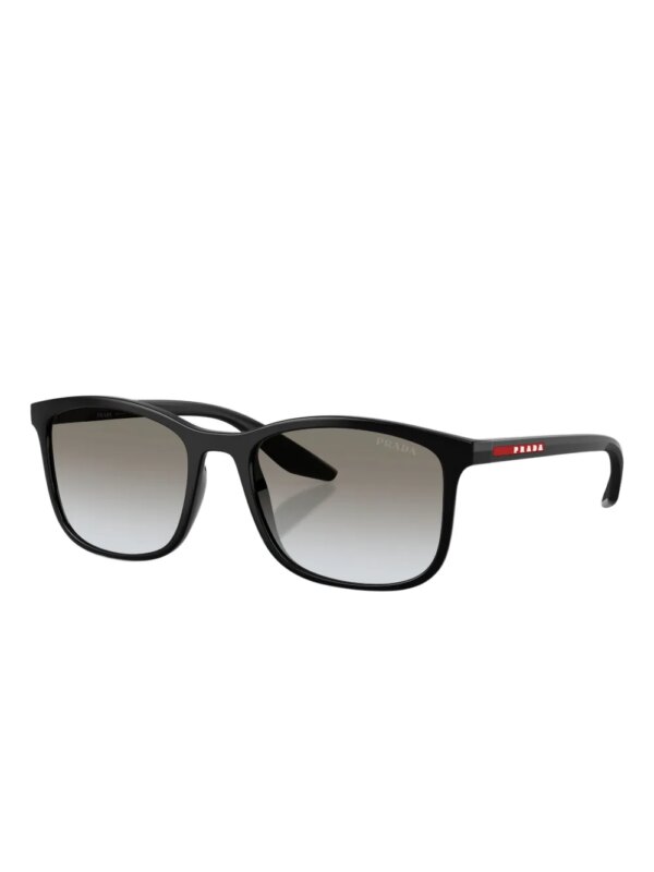 Prada Linea Rossa Zonnebril met vierkant montuur - Zwart
