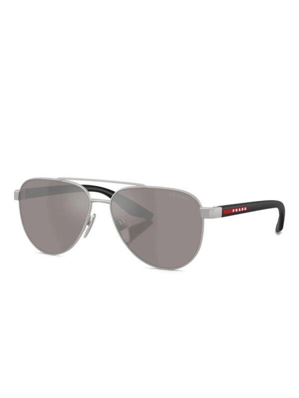 Prada Linea Rossa Zonnebril met piloten montuur - Grijs