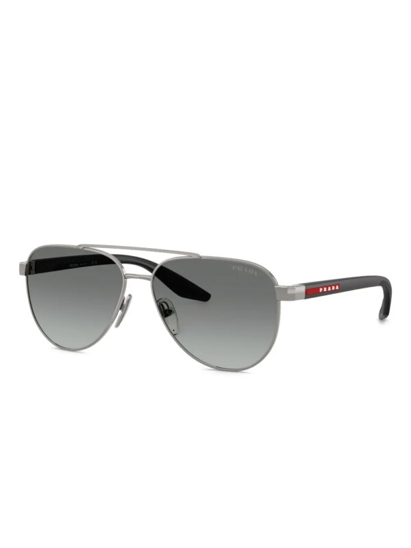 Prada Linea Rossa Zonnebril met piloten montuur - Grijs