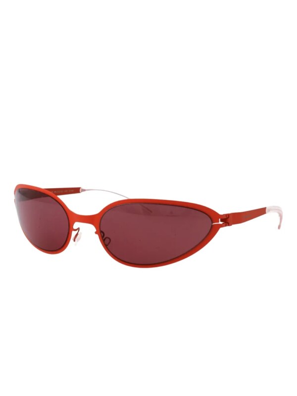 Mykita Bear zonnebril met ovalen montuur - Rood