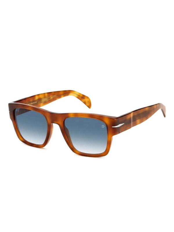 DAVID BECKHAM EYEWEAR Zonnebril met vierkant montuur - Bruin