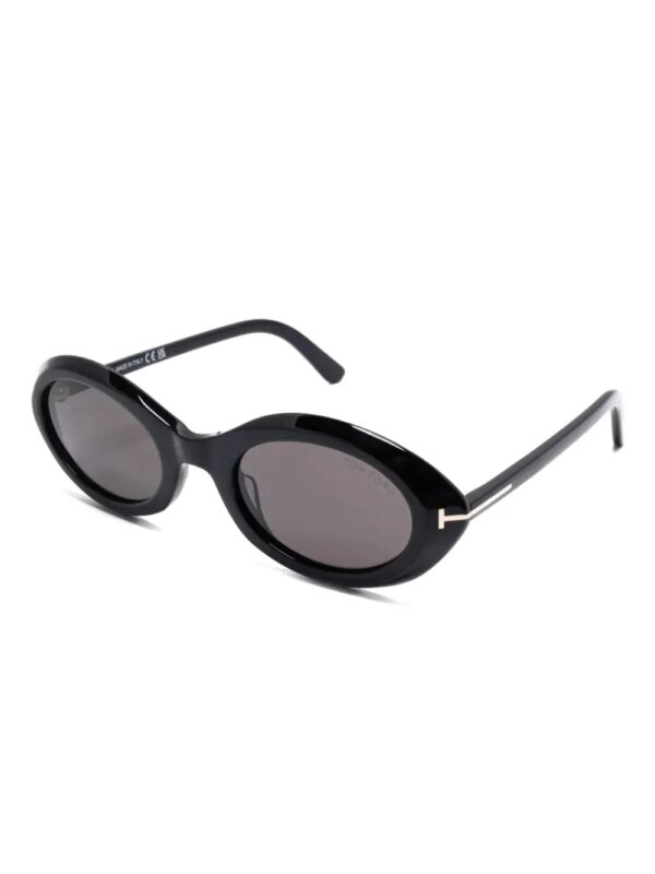 TOM FORD Eyewear Zonnebril met rond montuur - Zwart