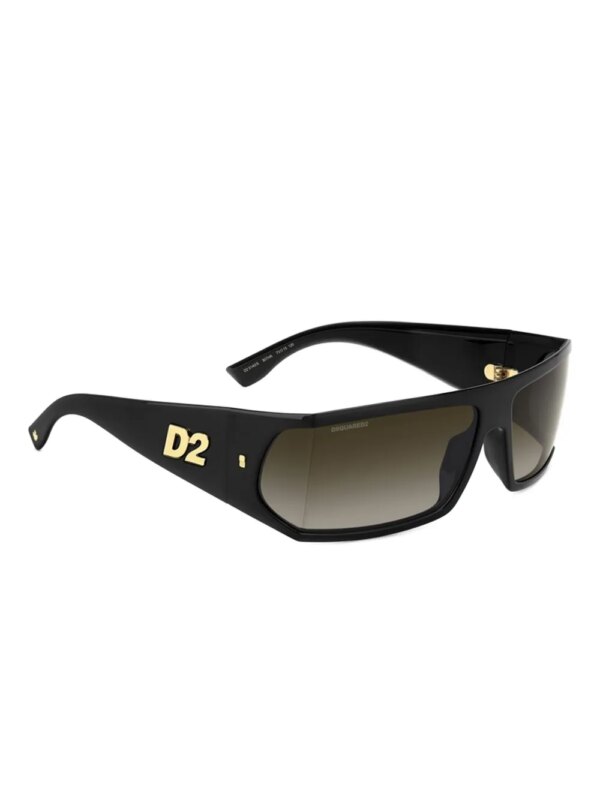 DSQUARED2 EYEWEAR D2 0140/S 807/HA zonnebril met oversized vierkant montuur - Zwart