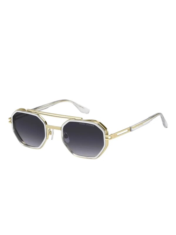 Marc Jacobs Eyewear Zonnebril met achthoekig montuur - Goud