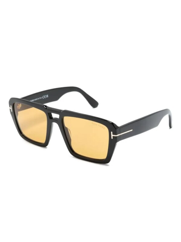 TOM FORD Eyewear Zonnebril met vierkant montuur - Zwart