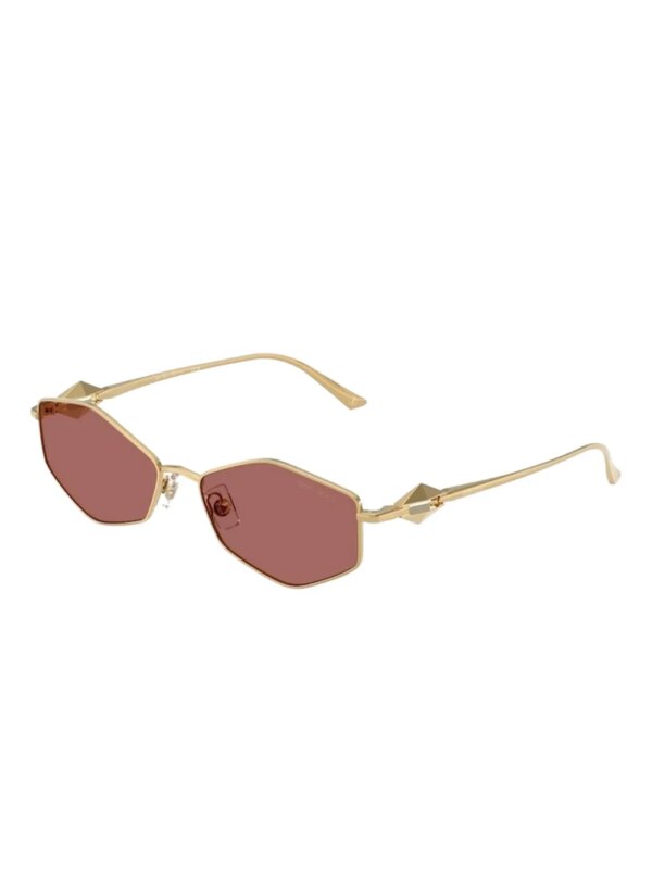 Jimmy Choo Eyewear Zonnebril met geometrisch montuur - Goud