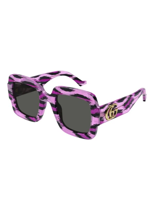 Gucci Eyewear Zonnebril met luipaardprint - Roze