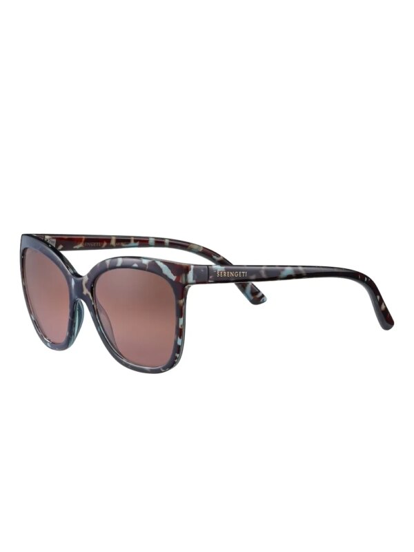 Serengeti Eyewear Agata zonnebril met cat-eye montuur en schildpadschild-effect - Blauw