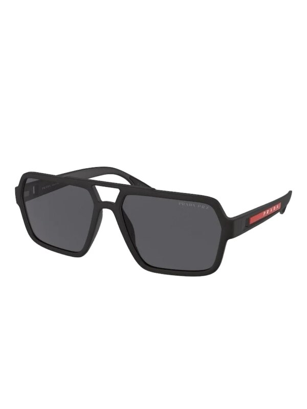 Prada Linea Rossa Zonnebril met oversized montuur - Zwart
