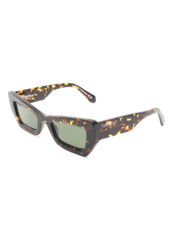 Off-White Pre-Owned 20s zonnebril met geometrisch montuur en schildpadschild-design - Bruin