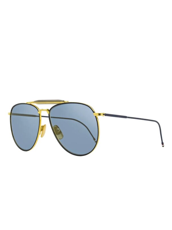 Thom Browne Eyewear Zonnebril met piloten montuur - Goud