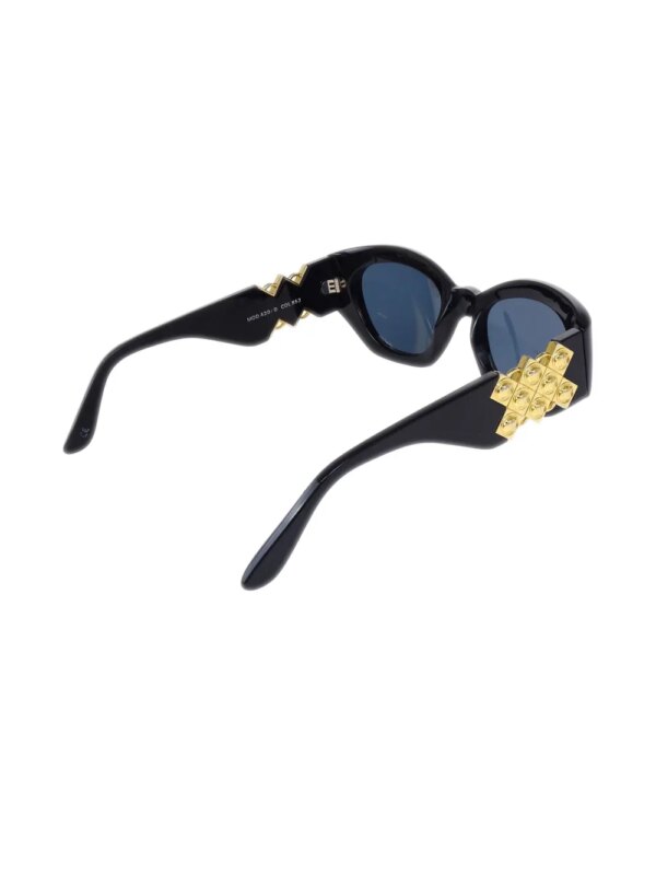 Versace Pre-Owned 1990-2000 zonnebril met cat-eye montuur - Zwart