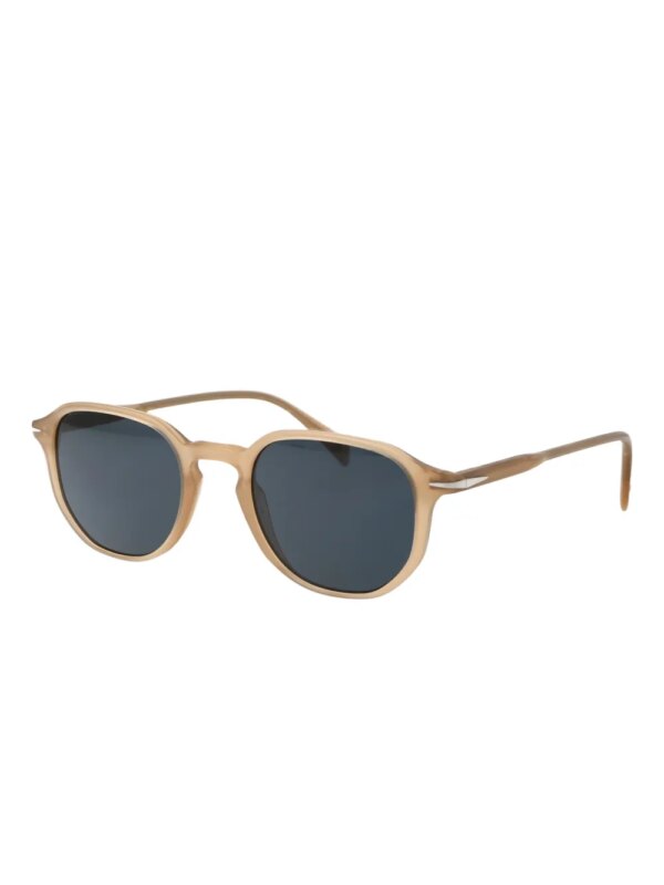 DAVID BECKHAM EYEWEAR Zonnebril met rond montuur - Beige