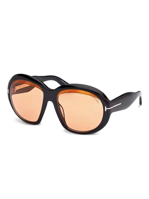 TOM FORD Eyewear Zonnebril met glanzend montuur - Zwart